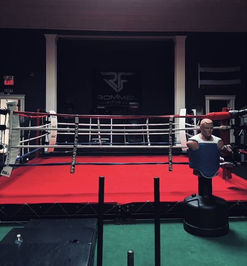 Rommel Fitness boxing ring and gym interior West New York NJ